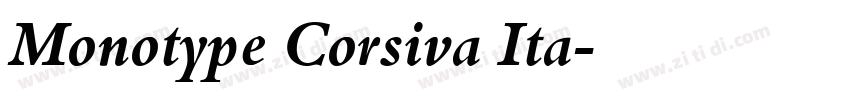 Monotype Corsiva Ita字体转换
